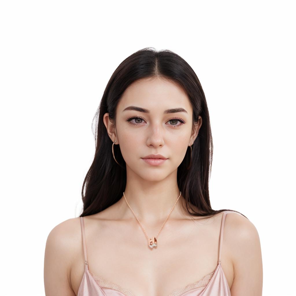 Hermes Cage DH Classic Cage Small Square H Necklace Women necklace White-Rose-Gold H143991FO49