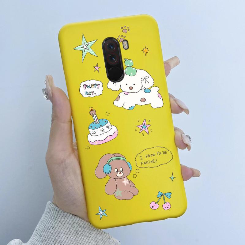 For Pocophone F1 Case Cute Cartoon Panda TPU Soft Silicone Phone Case For Xiaomi Pocophone F1 Back Cover PocoF1 Poco F 1 Fundas