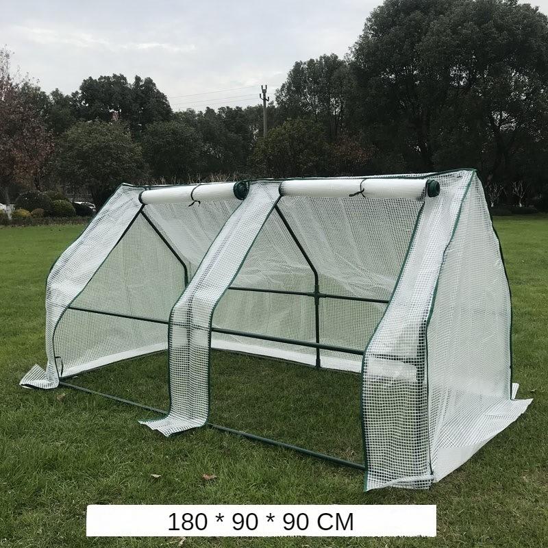 Tunnel Style Painted Steel Pipe Flower Rack Portable Succulent Greenhouse Potted Plants Growth Thermal Insulation Canopy