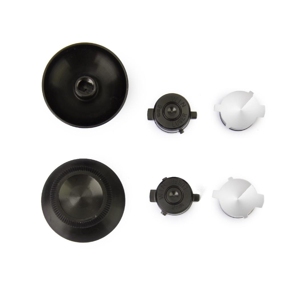 Metal Buttons + Thumbsticks For 4 Controller Black