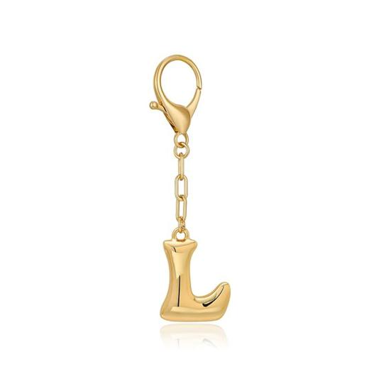 Letter Keychain Mini 3D Alphabet Charm Key Chain with Lobster Clasp Lightweight Bags Keys Bracelets Accessory