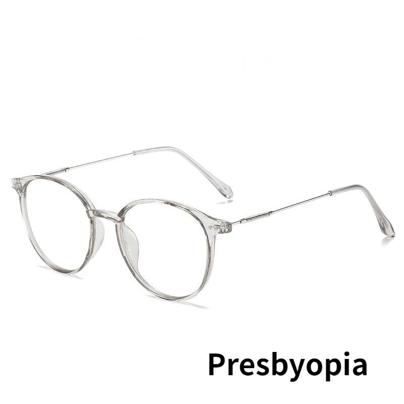 Intelligent Multifocal Reading Glasses Vintage Blue Light Blocking Prescription Presbyopia Eyeglasses Finished Near Far Eyewear
