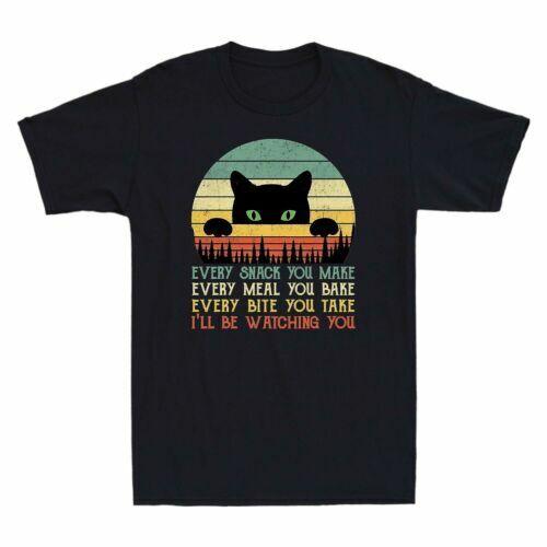 Every Snack You Make Cat Mom Cat Mama Cat Dad Will Be Watching You Men s T Shirt S