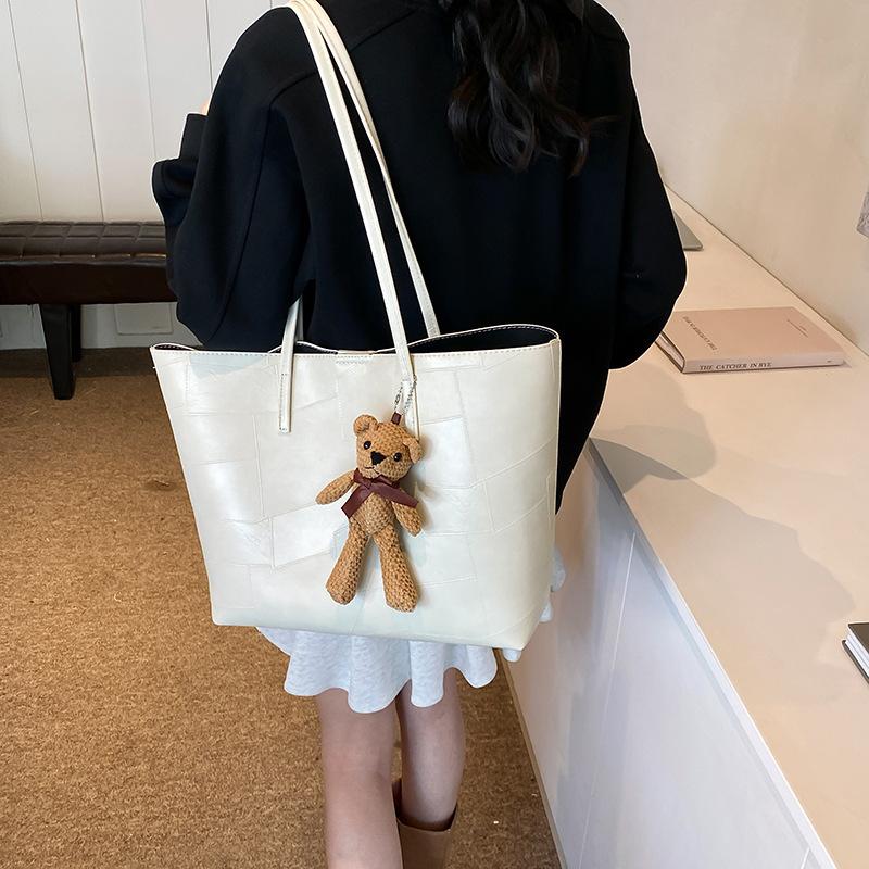 New Shoulder Bag Texture Retro Capacity Stone Pattern Women's Bag Class Commuting Fashion Handbag Tote Bag Women