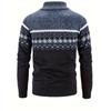 Herrenmode Rollkragen Dickes Samt Business Casual Outfit Hombre Elegante Slim Jacke Strickjacke Pullover