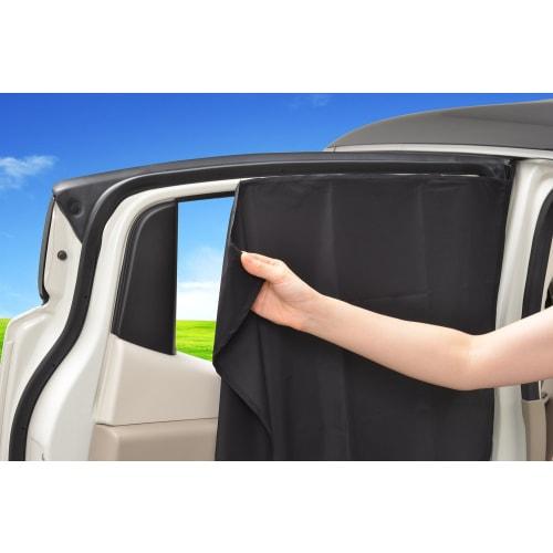 SEIWA Car Interior Supplies, Curtains, Easy Magnetic Curtains, Blackout Fabric, L Size Z87, Magnet Affixed, Sunshade, Privacy Protection, Sleeping in