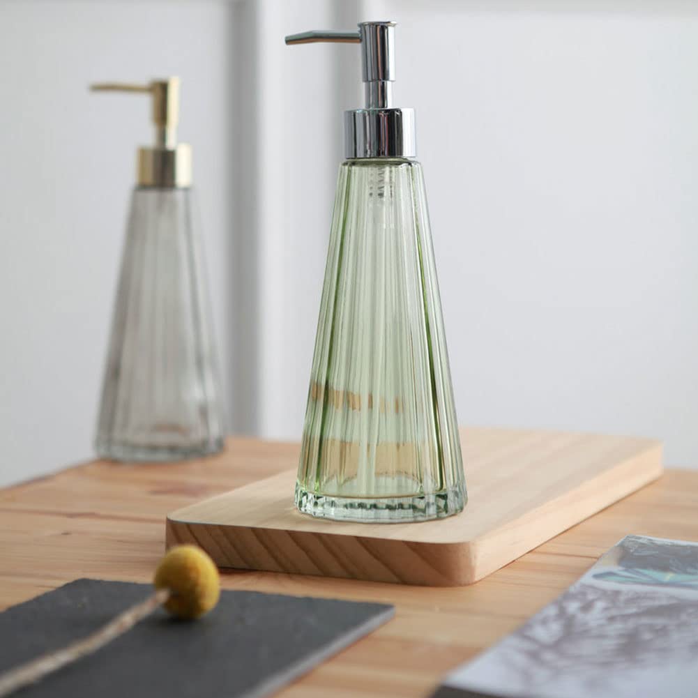 Liquid Soap Dispenser Bottle for Hand Soap, Lotion, Dishwashing Detergent, and Shampoo. Stylish Glass Liquid Soap Dispenser with Refillable Container
