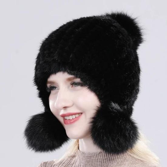 

Гарячий Розпродаж Зимові Жіночі Якісні Шапки з Натурального Справжнього Хутра Норки Теплі В язані Шапки-Біні з Справжнього Хутра Норки Жіночі Шапки з Справжнього Хутра Норки чорний