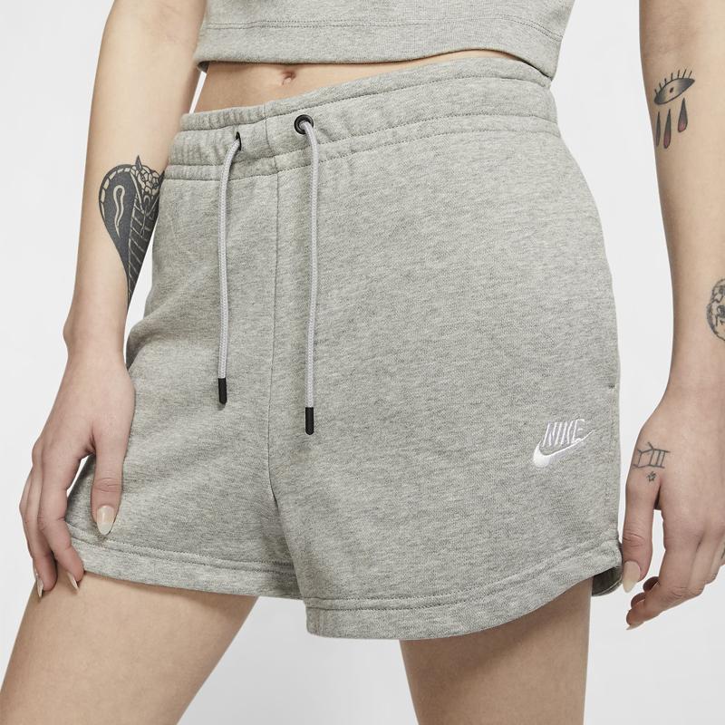 Nike Sportswear Essential Logo Lace-Up Casual Sports Shorts Women shorts Gray CJ2158-063