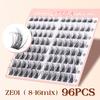 Cluster Lashes Fluffy Soft And Easy String 80pcs False Eyelashes  0.1mm Ultra-thin Band Natural Eyelash Extension Bundle Makeup