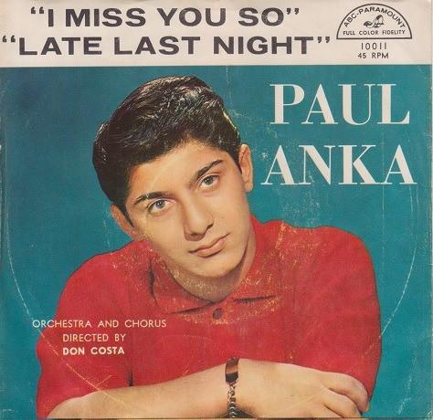 

7inch Record PAUL ANKA I Miss You So 4510011 ABCParamount 1959 US Pop Used