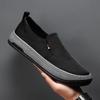 Summer Sneakers Men Ice Silk Cloth Canvas Shoes for Men Trend Breathable Walking Shoes Comfortable Slip On Flat Shoes Male 2024
