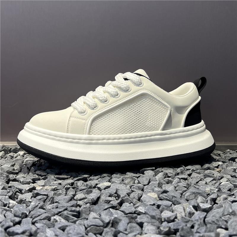 European new summer breathable mesh casual board shoes lightweight platform bread shoes bjd
