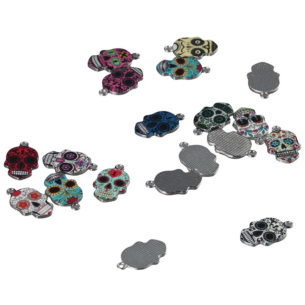 

Подвески из сплава «Мертвые» из разноцветного сплава, подвески в виде черепа, серьги, ювелирные аксессуары