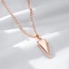 Fashion Glossy Pendant Necklaces For Women  Rose Gold Simple Triangle Pendant High Quality Daily Fine Jewelry