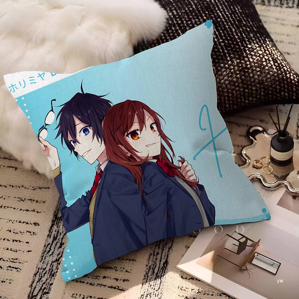 Horimiya Anime Pillow Cover For Bedroom Room And Living Room Sofa Decorative Cushion Cover