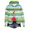 Women's Hooded Long Sleeve Christmas Printed Flannel Top Hooded Sweatshirt