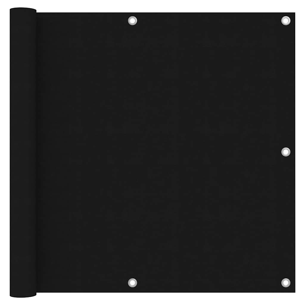 Balkon Sichtschutz Schwarz 90 x 300 cm Oxford-Gewebe