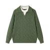 Knitted Lapel Sweater Slightly Wide Half-zip Jacket Casual Sweater Long Sleeves