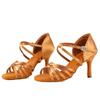Women's Latin Dance Shoes Ballroom Dance Shoes Silk Satin Salsa Shoes