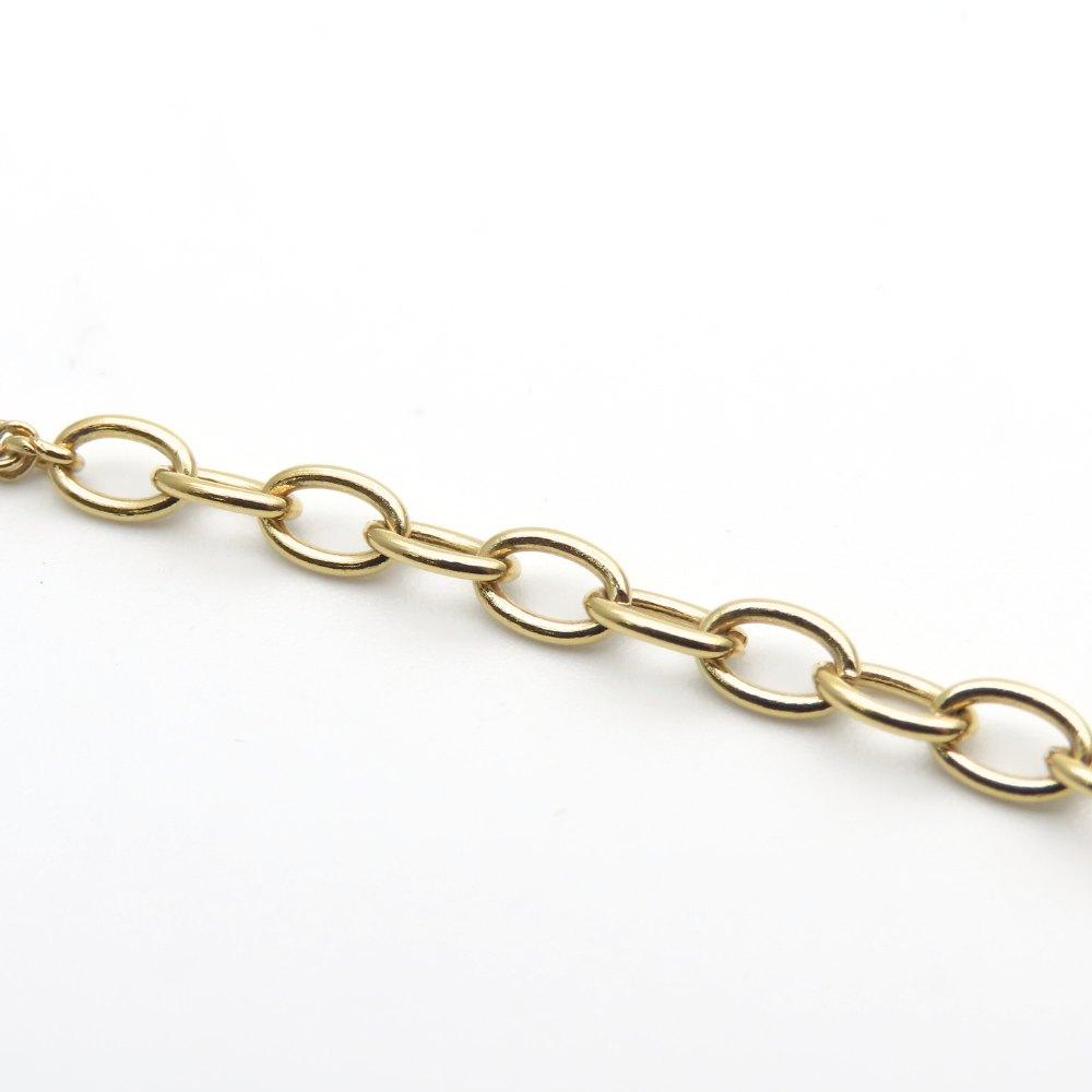 Used NINA RICCI Necklace metal/Rhinestone gold Red Sparkling