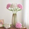 5Pcs/lot 3D Printing of Hydrangea Artificial Silk Flower Wedding Flower Arrangement Party Home Decoration Fake Hydrangea Flowers
