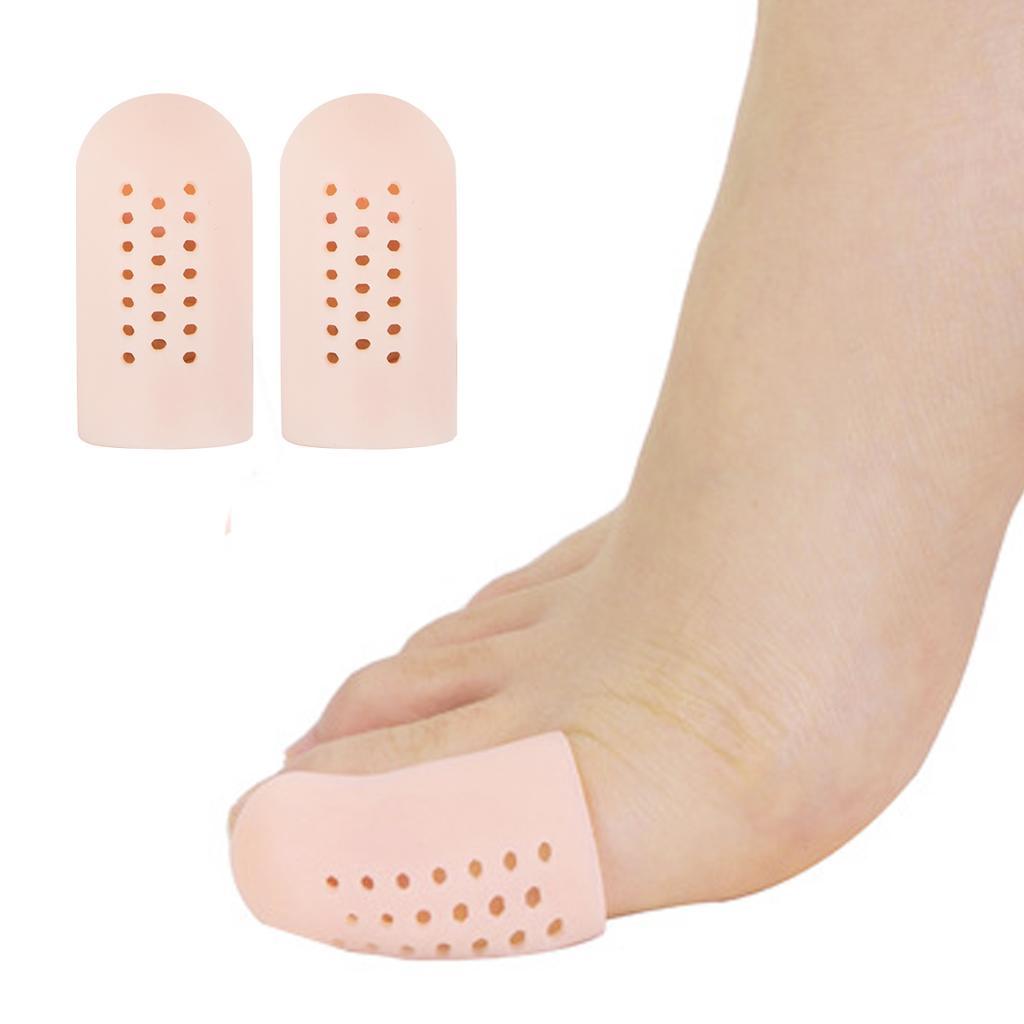 2pcs Soft Breathable Silicone With Holes Toe Protector Protects Toes from Scrapes and Bruises Suitable Night And Home Use