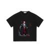 Mens Black T Shirt Dark Santa Claus with Red Cane and Merry Darkmas Text Christmas Holiday Party Wear