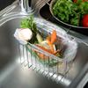 Steel Home Sink Accessory Waste Basket Sponge Holder Kitchen Supplies Sink Basket Drainer Rack