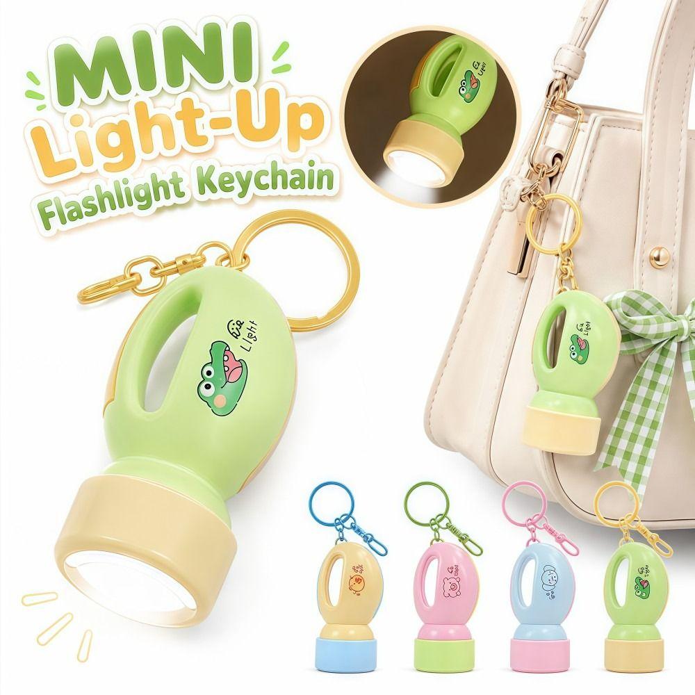 MINI Light-Up Flashlight Keychain Lightweight LED Bag Charm Night Light Pendant Key/Backpack Decor