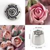 XL Stainless Steel Rotating Flower Pattern Russian Icing Tip Marshmallow Piping Nozzle For Cake Decorating Baking Utensil