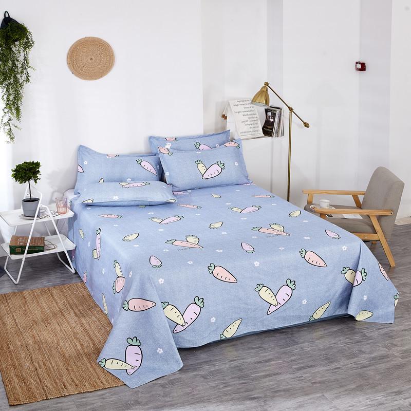 Brushed Single Bed Sheet for Dorms - All Seasons, Multi-Size Bedding