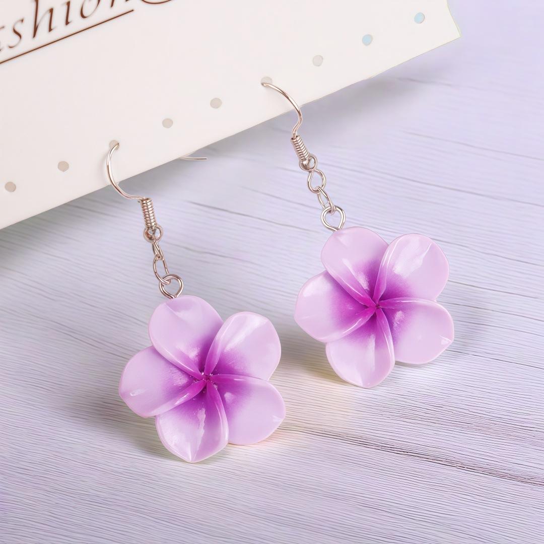 

Summer Floral Resin Earrings Lightweight Durable Handmade Jewelry for Women and Girls Stylish Accessories for Daily Wear and Special Occasions One Size фіолетовий