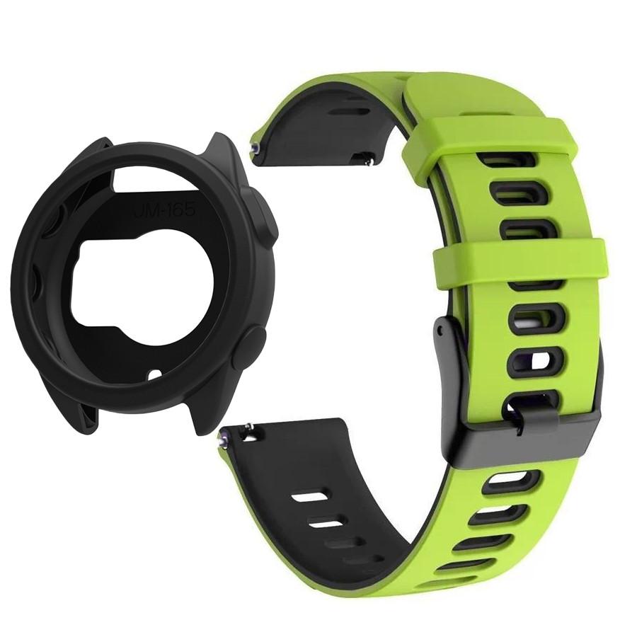 Silikonowe Etui+Pasek Do Garmin Forerunner 165 Miękki Sportowy Pasek do Zegarka Opaska na Nadgarstek Do Garmin Forerunner 165 Pokrowiec Ochronny