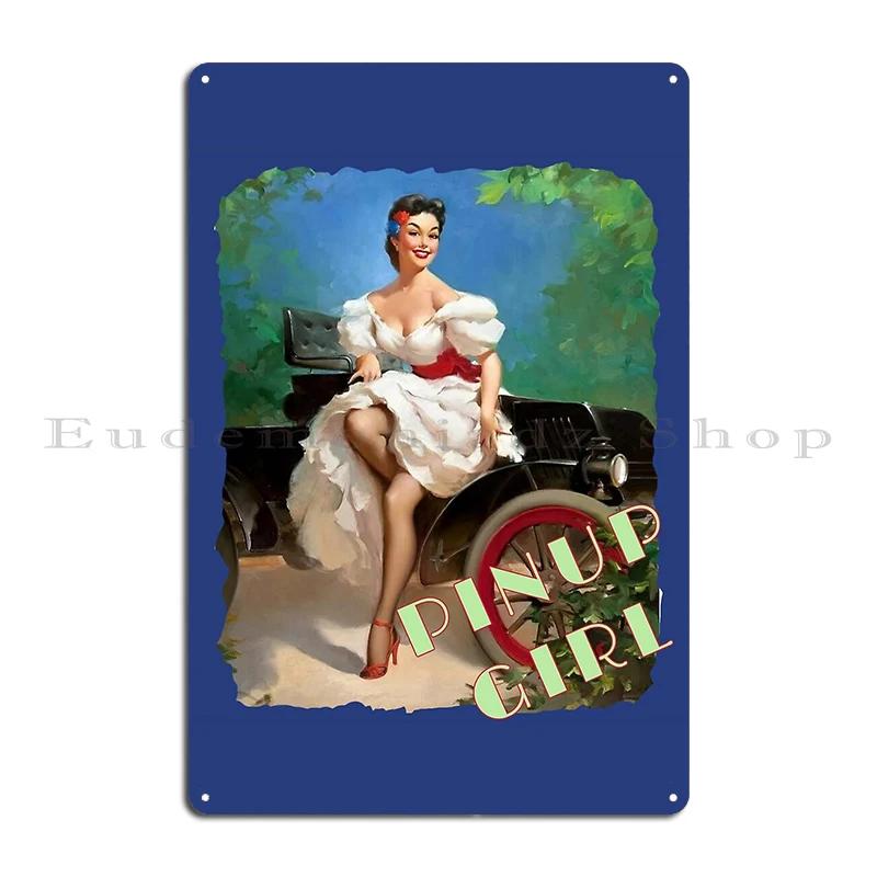 Vintage Naughty Puppy Love Gil Elvgren PIN UP GIRL The Glamour Metal Mural Painting Create Customize Tin Sign Poster