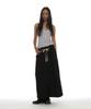 Partimento Woman Inverted Drawstring Maxi Skirt_Black