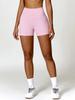 Women's High Waist Ruched Yoga Shorts - Peach Lift, Tight Fit Sports & Running Shorts
