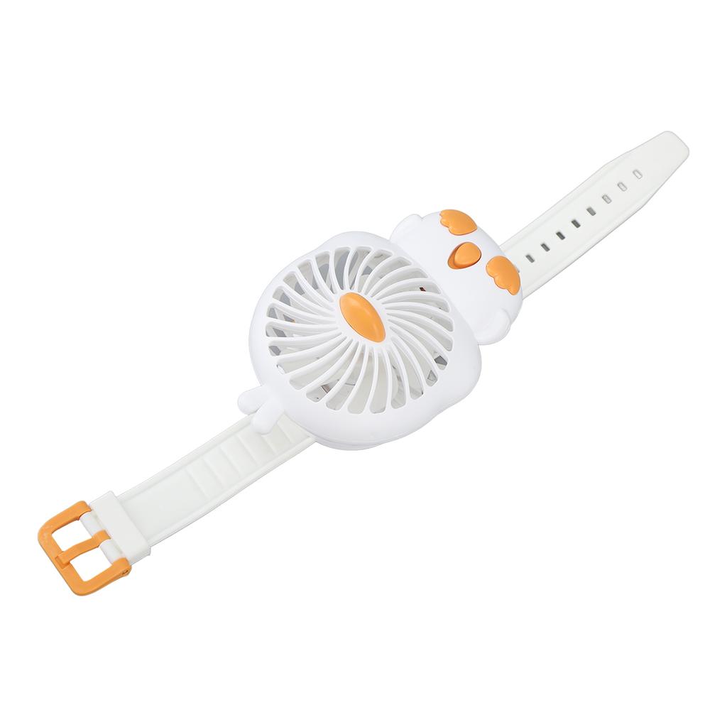 Fan Watch with Comfortable Strap USB Rechargeable Cute   Shape Wrist Watch Fan for Kids Indoor Outdoor Use