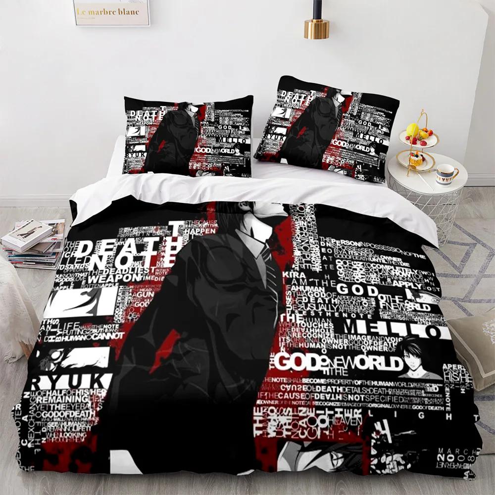 Comforter 3D Death Note Anime Bedding Set Soft Quilt With For Single Twin Full Queen King Size Decorative Bed