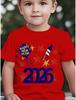 Boys' 3D 2026 New Year'S Party Graphic Letter T Shirt Tee Short Sleeve 3D Print Sports Fashion Streetwear Kids 4-12 Years Casual