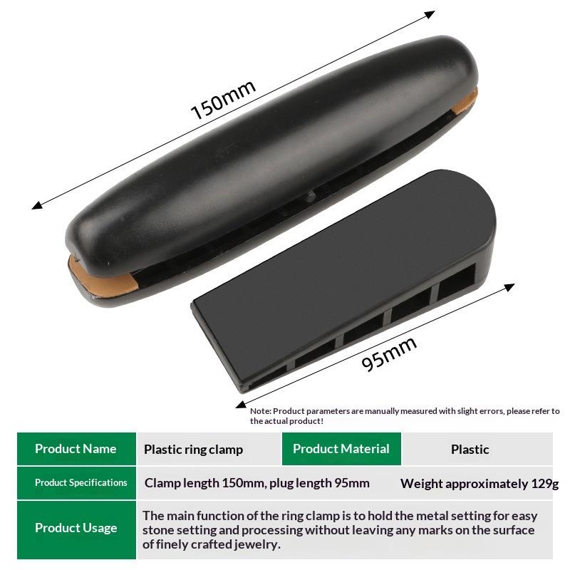 Ring Clamp Jewelry Making Vise Jewelers Wooden/ Plastic Jewelers Holder For Jewelry Making Benchwork Professional Hand Tool black plastic