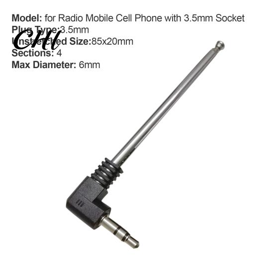FM Radio Aerial Antenna Easy to Carry Retractable PVA for Cell Phone