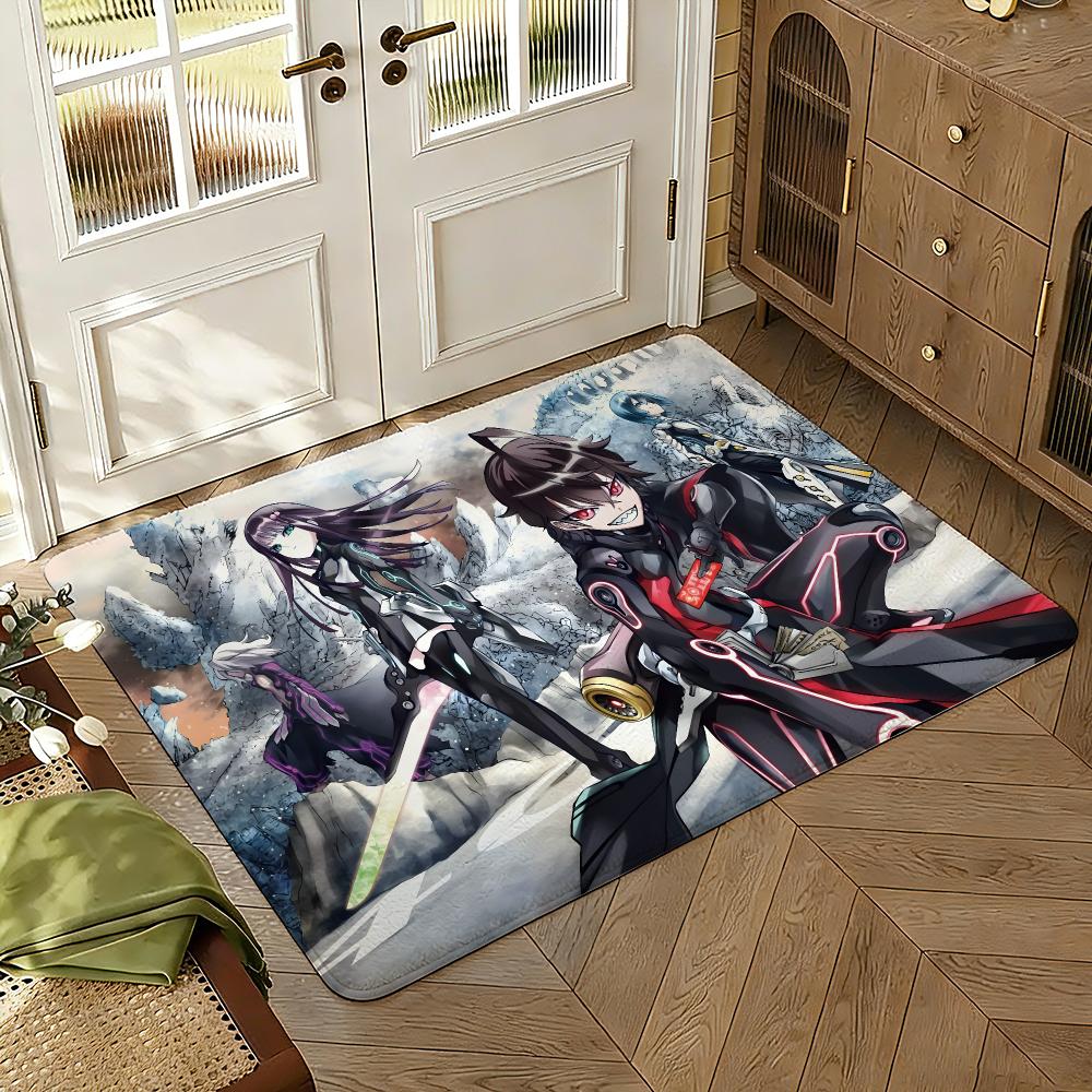 Twin Star Exorcists Floor Mat Soft Thickened Absorbent Non-Slip Bedroom Living Room Door Mat Home Decor Flannel Rugs