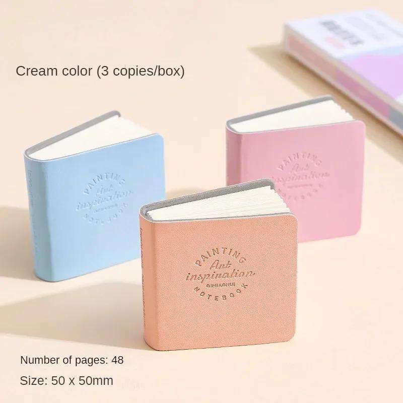 3 Books/pack Mini Picture Book Square Watercolor Sketchbook Thick Paper Drawing Paper Artwork Art Supplies Drawing Book