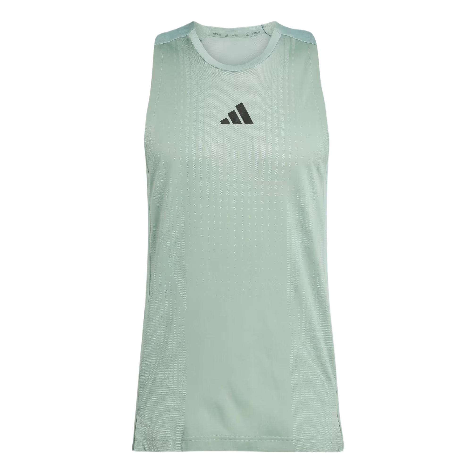 

Adidas Airchill Slim Fit Round Neck Comfortable Casual Vest Men Vests Silver-Green JI8201 S