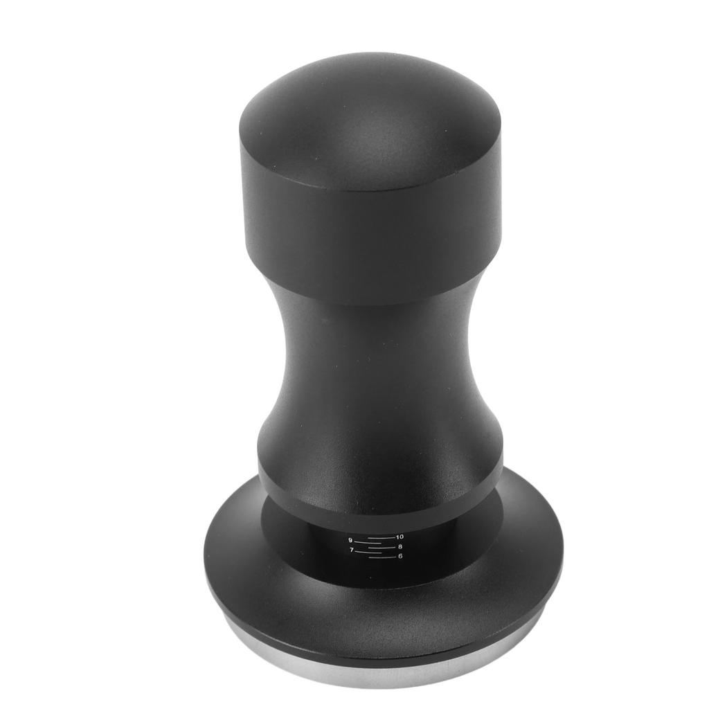Coffee Tamper Adjustable Depth Spring Loaded Coffee Tamping Tool with Scale for Home Cafe