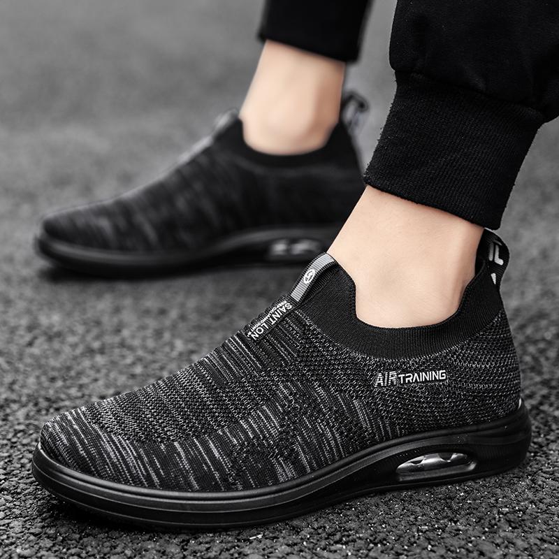 Fashion Lightweight Men Sneakers Mens Casual Shoes Running Shoes Breathable Slip on Wear-resistant Men Loafers 