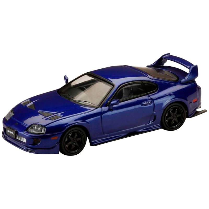 

HJ64 1/64 тойота супра (JZA80) JDM custom версия синяя слюда металлик Готовый продукт