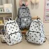 Schoolbag retro polka dot star embroidered backpack Korean ins atmosphere sweet girl junior high school schoolbag female backpack