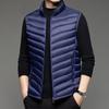 Winter Cotton Vest Warm Casual Black Loose Three-dimensional Patch Pocket Stand Collar Solid Color Zipper Top